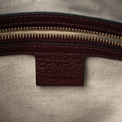 Gucci Monogram Textured Dollar Calfskin Small Horsebit 1955 Shoulder Bag Sahara Rubino Chardonnay 6 of 11