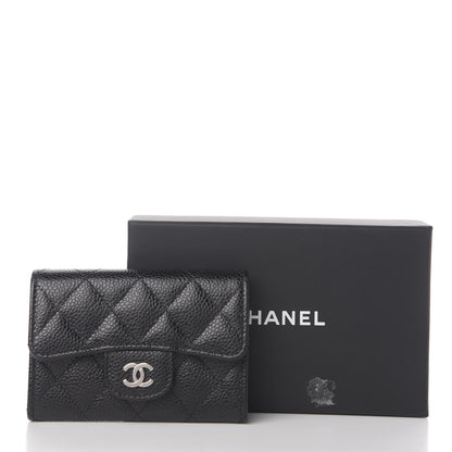 Chanel Caviar Quilted Flap Card Holder Black 8 of 8