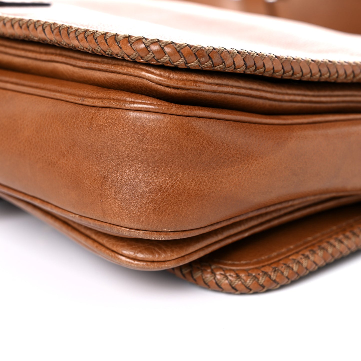 Grained Calfskin Medium Marrakech Flap Messenger Bag Brown