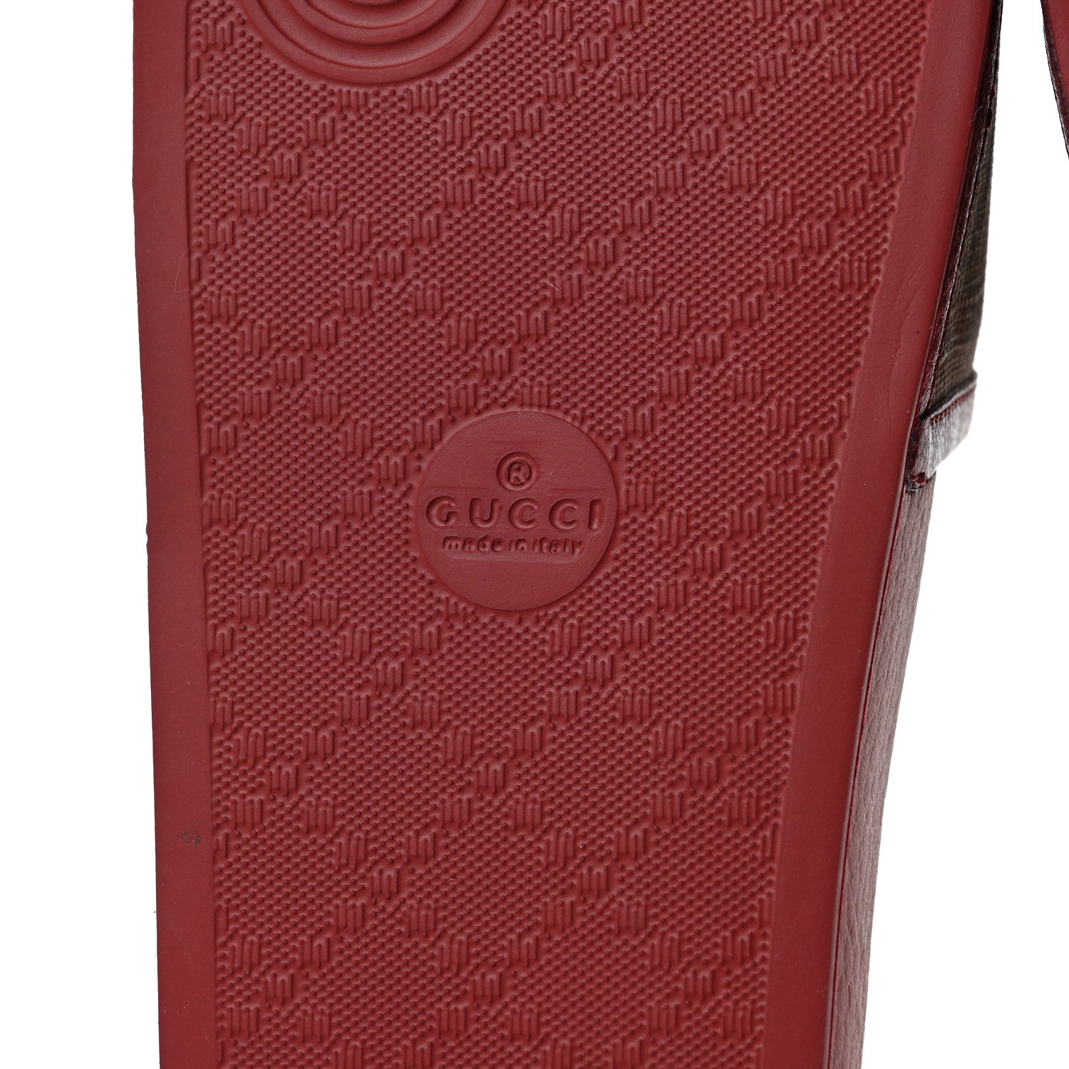 Gucci X DORAEMON Mini Vintage GG Supreme Monogram Womens Slide Sandals 35 Beige Cherry Red 7 of 8