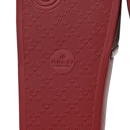 Gucci X DORAEMON Mini Vintage GG Supreme Monogram Womens Slide Sandals 35 Beige Cherry Red 7 of 8