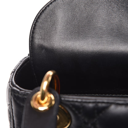 Christian Dior Lambskin Cannage Mini Lady Dior Black 9 of 11
