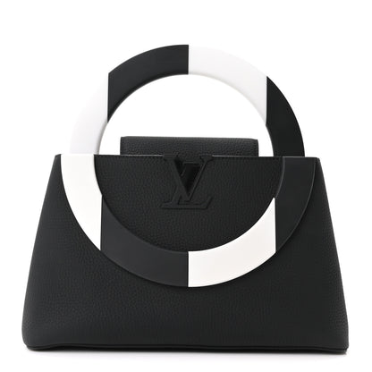 Louis Vuitton Taurillon Daniel Buren Artycapucines MM Black White 1 of 9