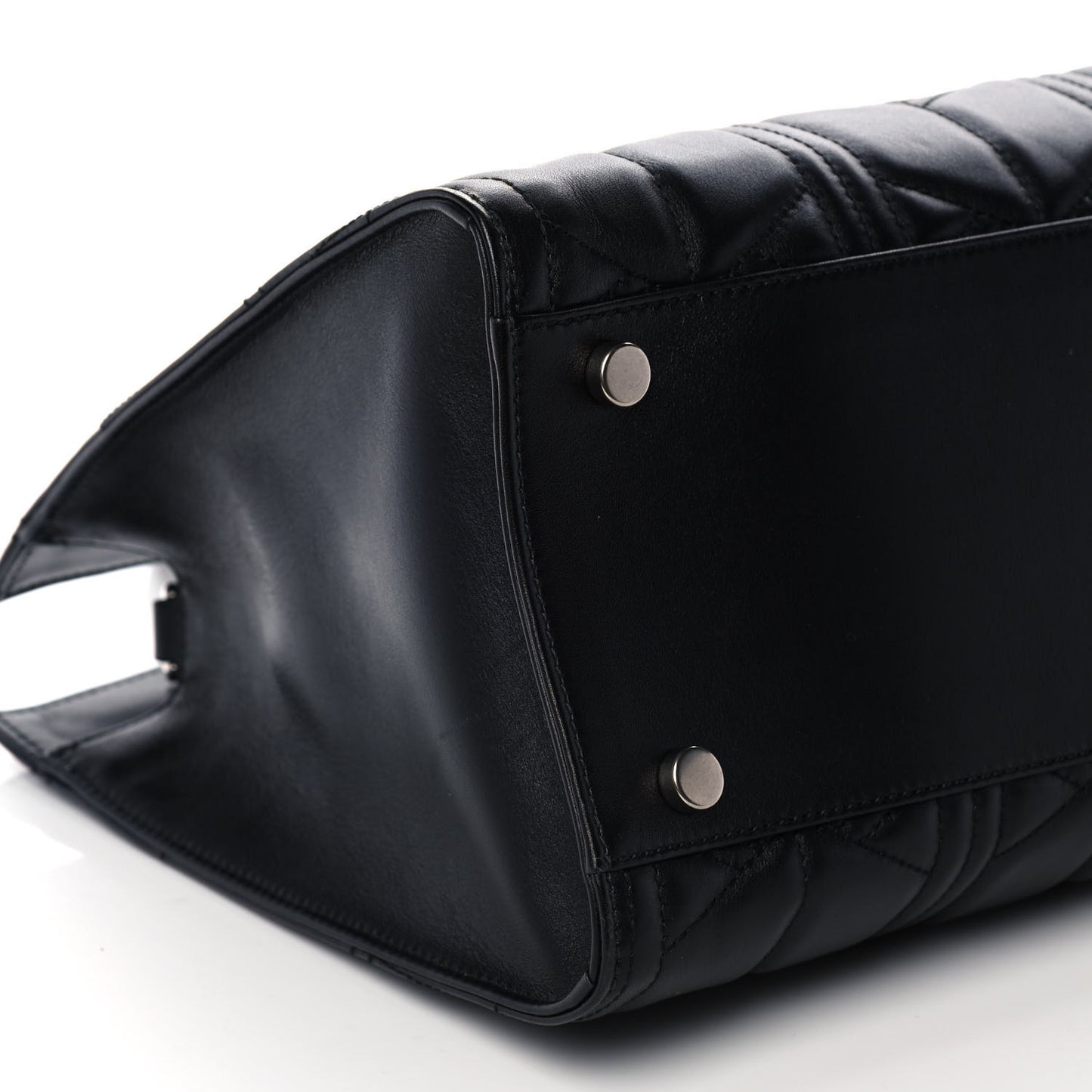 Calfskin Web Quilted Large Dionysus Tote Bag Black