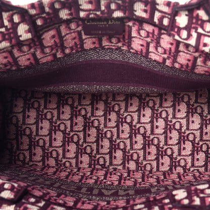 Christian Dior Oblique Medium Book Tote Burgundy Multicolor 5 of 8