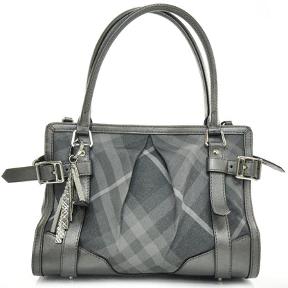 Burberry Leather Shimmer Check Tote 1 of 10