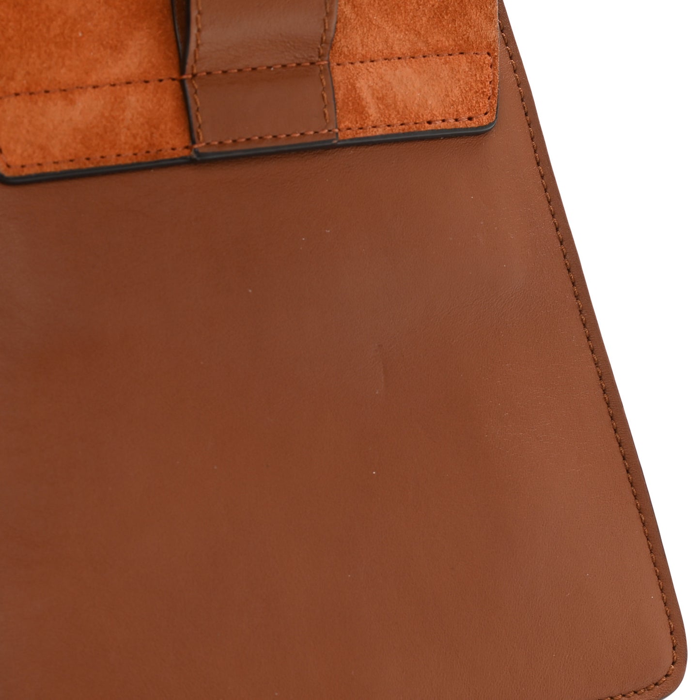 Suede Calfskin Mini Faye Bracelet Bag Tobacco