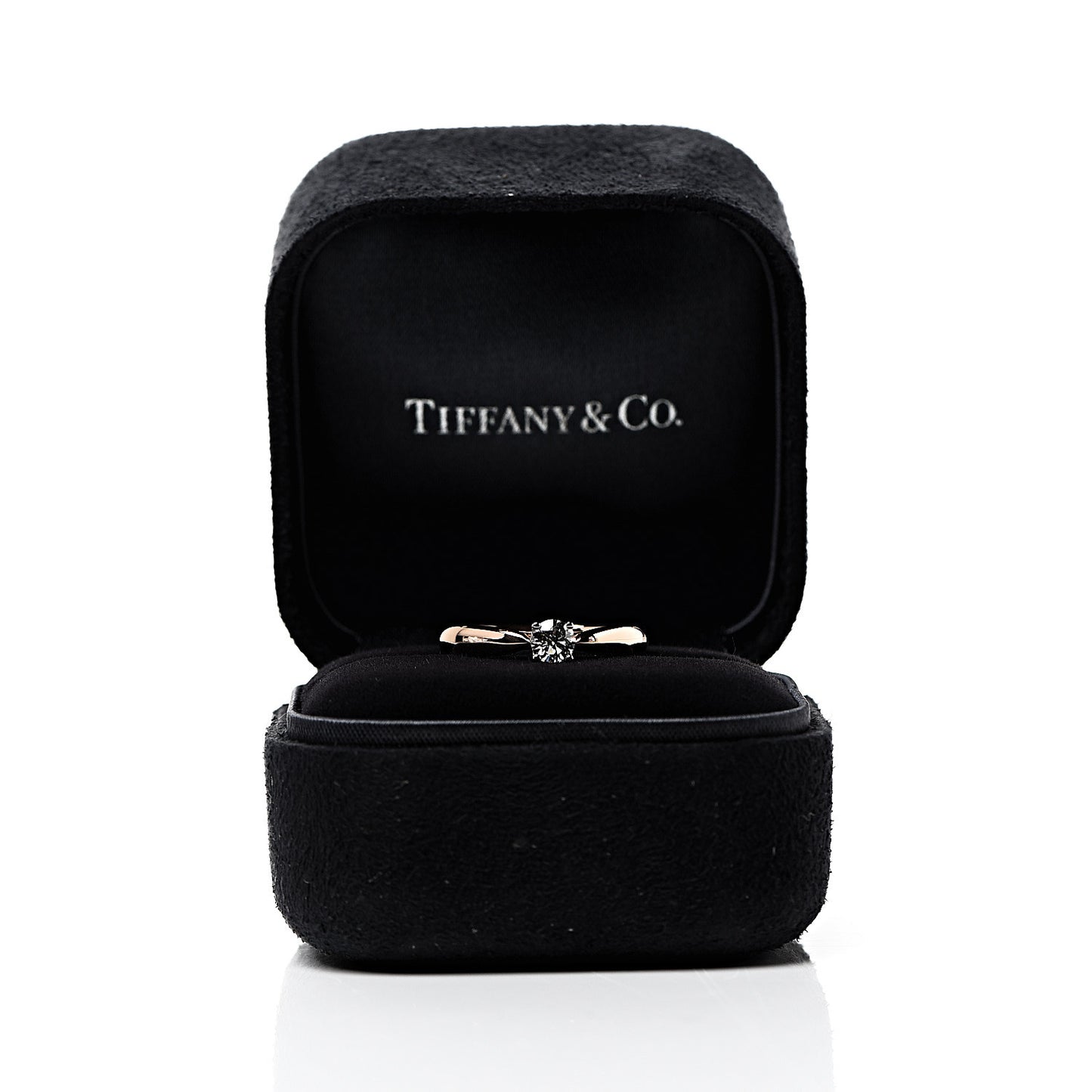 18K Rose Gold Platinum Diamond .22ct Harmony Solitaire Engagement Ring 52 6