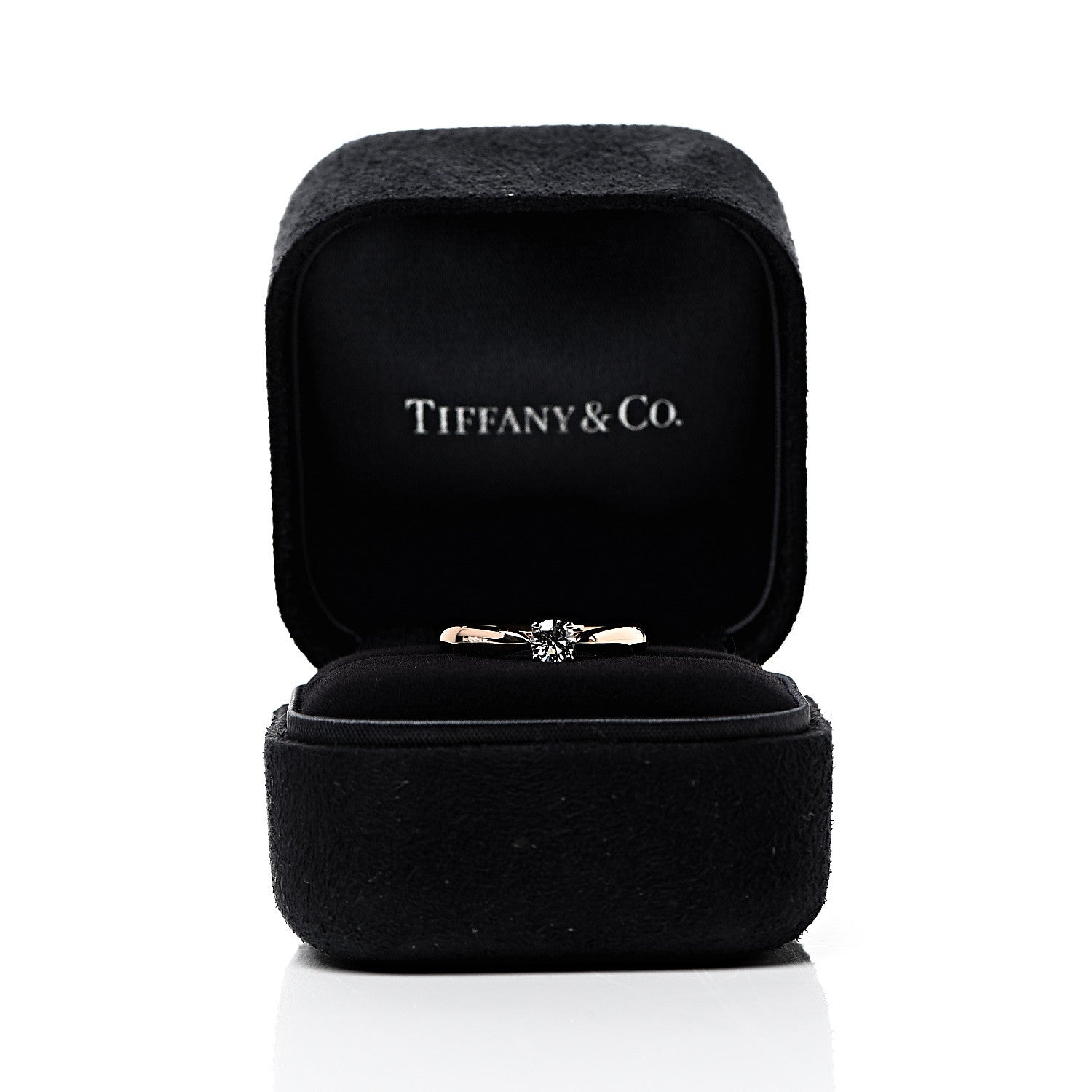 Tiffany 18K Rose Gold Platinum Diamond .22ct Harmony Solitaire Engagement Ring 52 6 5 of 5
