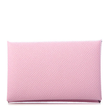 Hermes Epsom Calvi Card Case Mauve Sylvestre 1 of 6