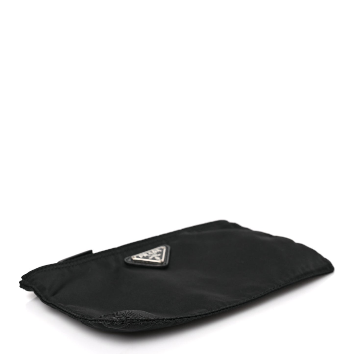 Nylon Tessuto Cosmetic Pouch Black