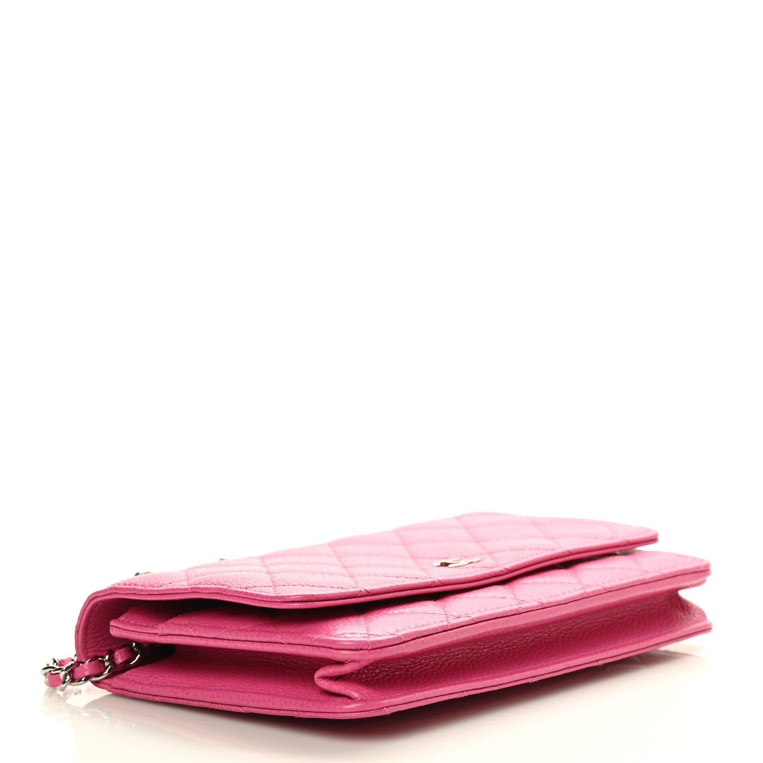 Chanel Caviar Quilted Wallet on Chain WOC Fuchsia 4 of 11