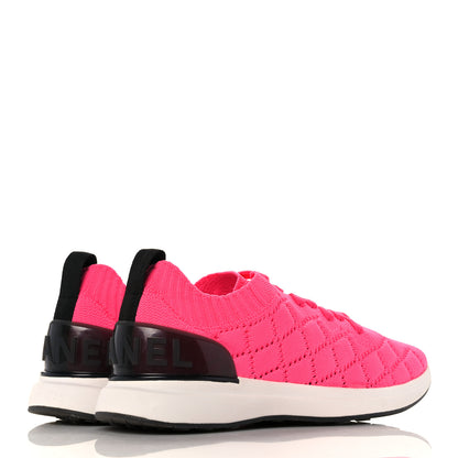 Chanel Mixed Fabrics Knit Sneakers 35.5 Pink 4 of 6