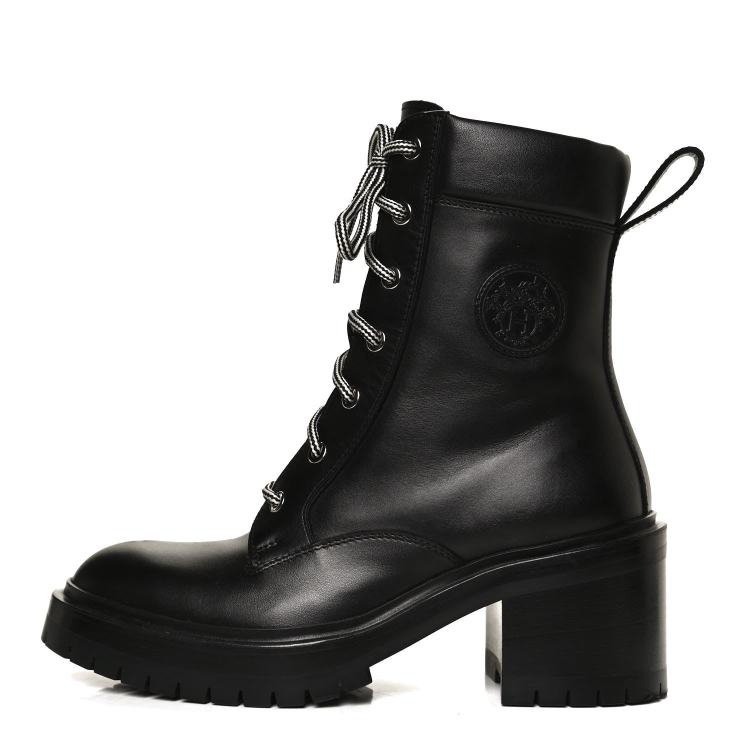 Hermes Calfskin Bridge Ankle Boots 36 Black 1 of 12