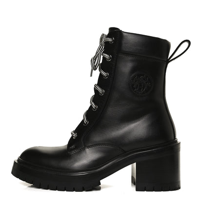 Hermes Calfskin Bridge Ankle Boots 36 Black 1 of 12