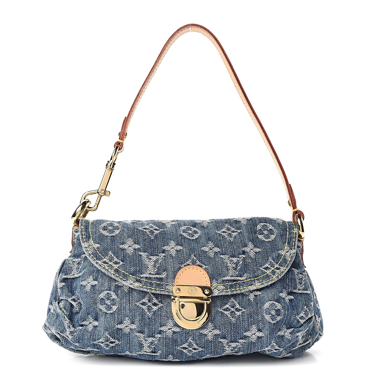 Louis Vuitton Monogram Denim Mini Pleaty Blue 1 of 9