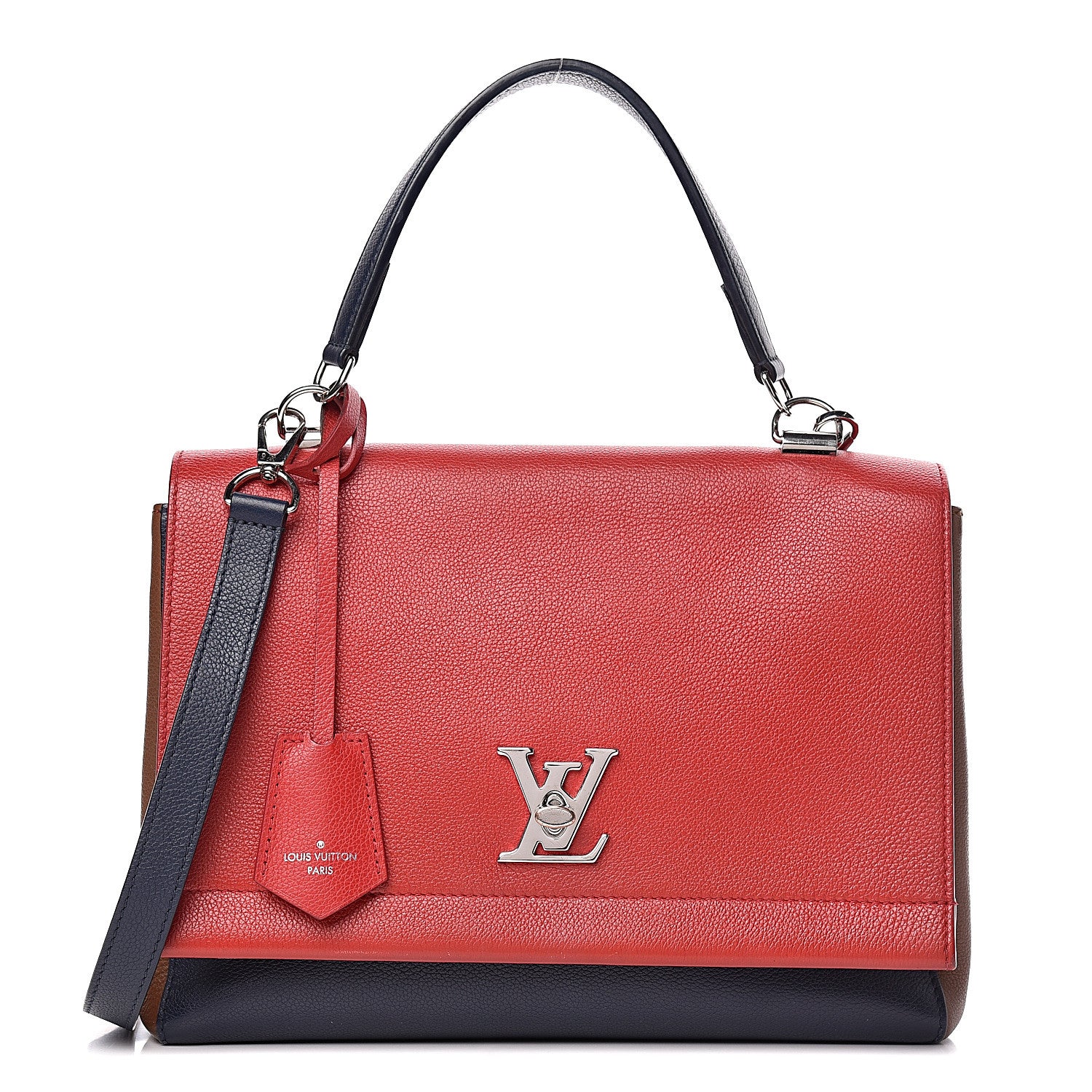 Louis Vuitton Calfskin Lockme II Top Handle Rubis Marine 1 of 10