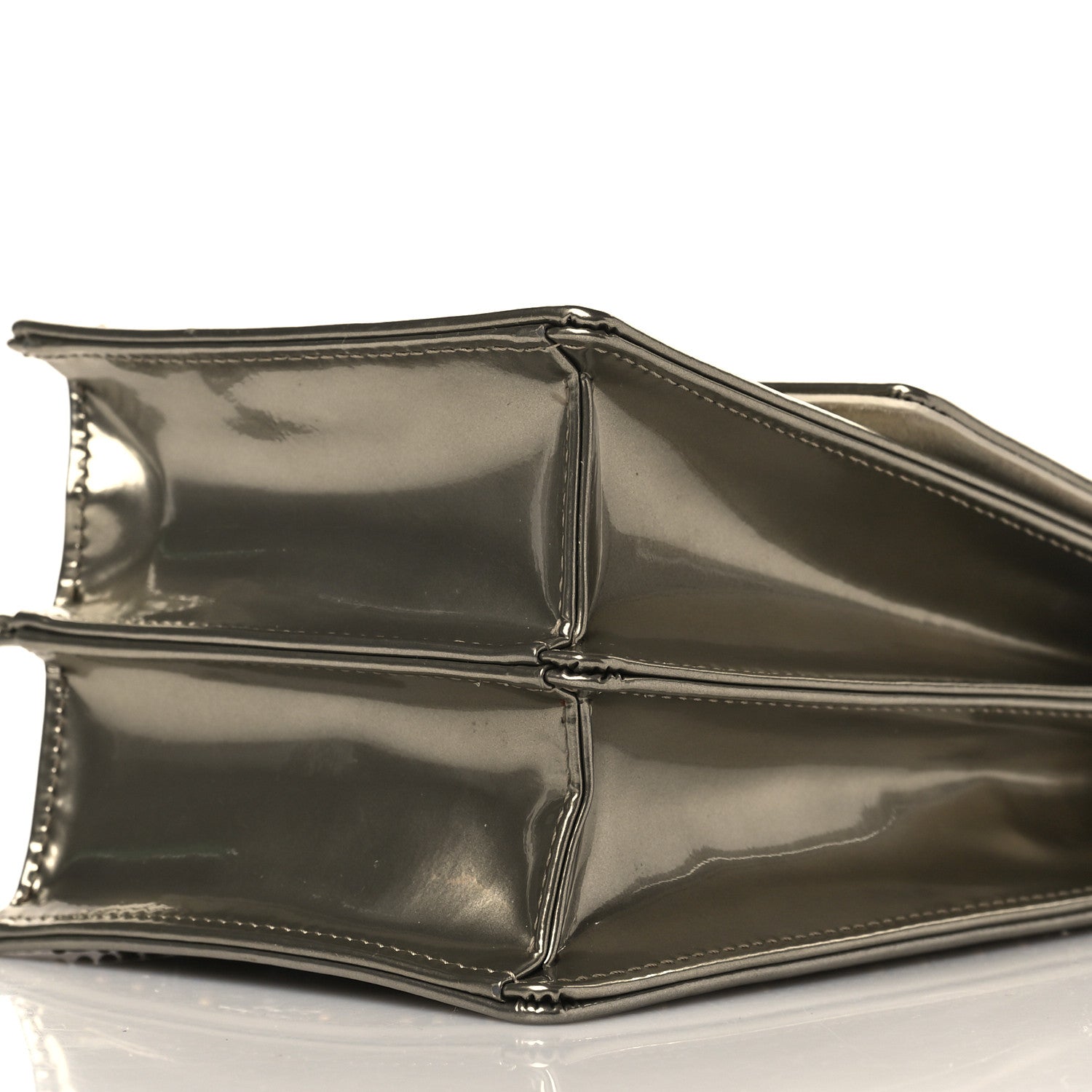 Christian Dior Metallic Calfskin Studded Vertical Diorama Gold 8 of 10