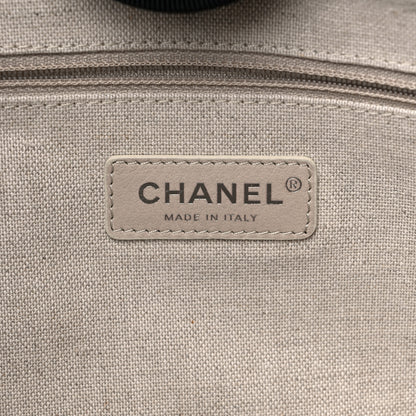 Chanel Mixed Fibers Small Deauville Tote Black 6 of 9