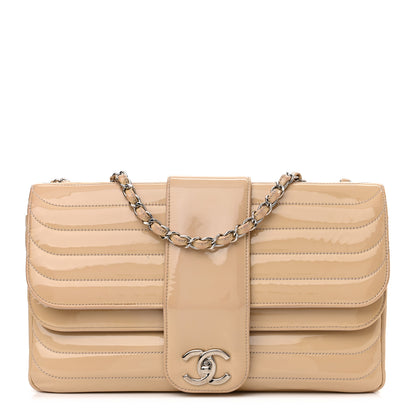 Chanel Patent Horizontal Quilted Jumbo Single Flap Pink 1 of 12