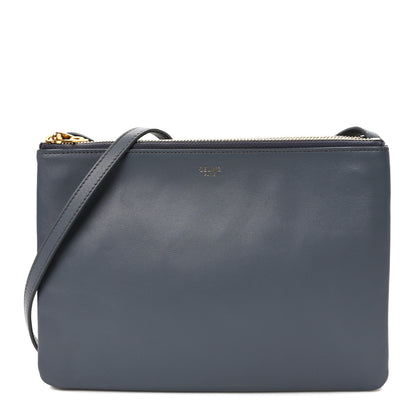 Celine Lambskin Large Trio Crossbody Bag Medium Grey 1 of 10