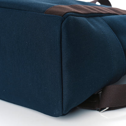 Hermes Toile Groom School Backpack Bleu Navy Feu 8 of 8