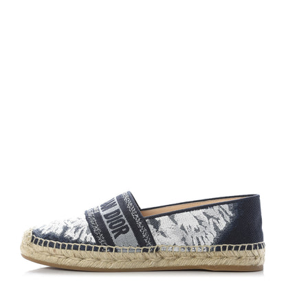 Christian Dior Canvas Tie and Dior Embroidered Granville 15mm Espadrilles 37 Denim 1 of 10