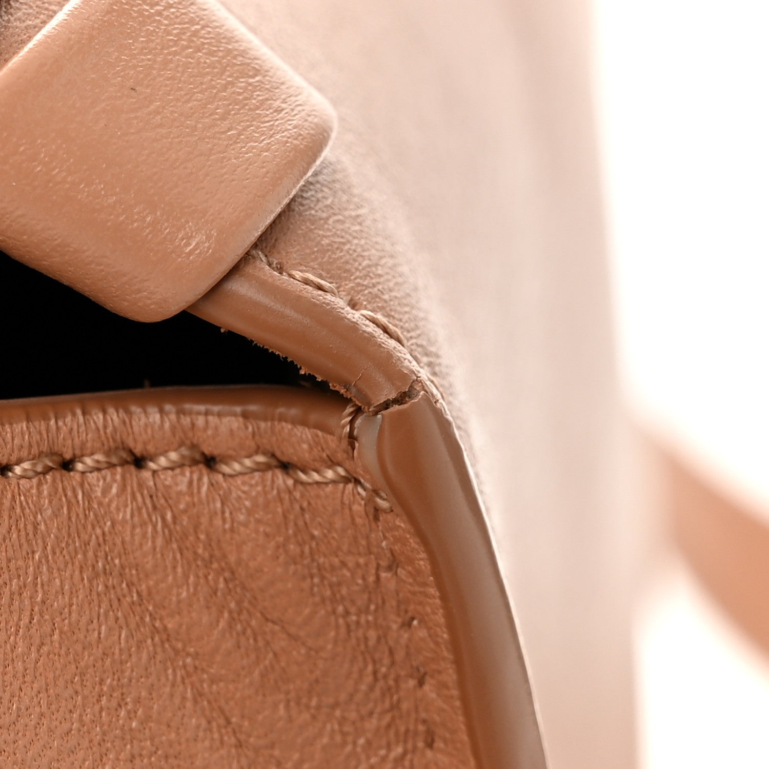 Chloe Smooth Calfskin Braided Small Marcie Saddle Bag Light Tan 11 of 12