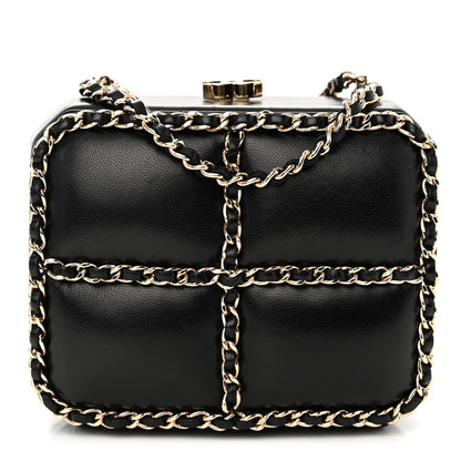Chanel Lambskin Minaudiere Chain Clutch Black 1 of 10