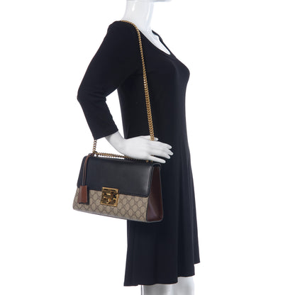 Gucci GG Supreme Monogram Calfskin Medium Padlock Shoulder Bag Beige Black Cuir 2 of 13