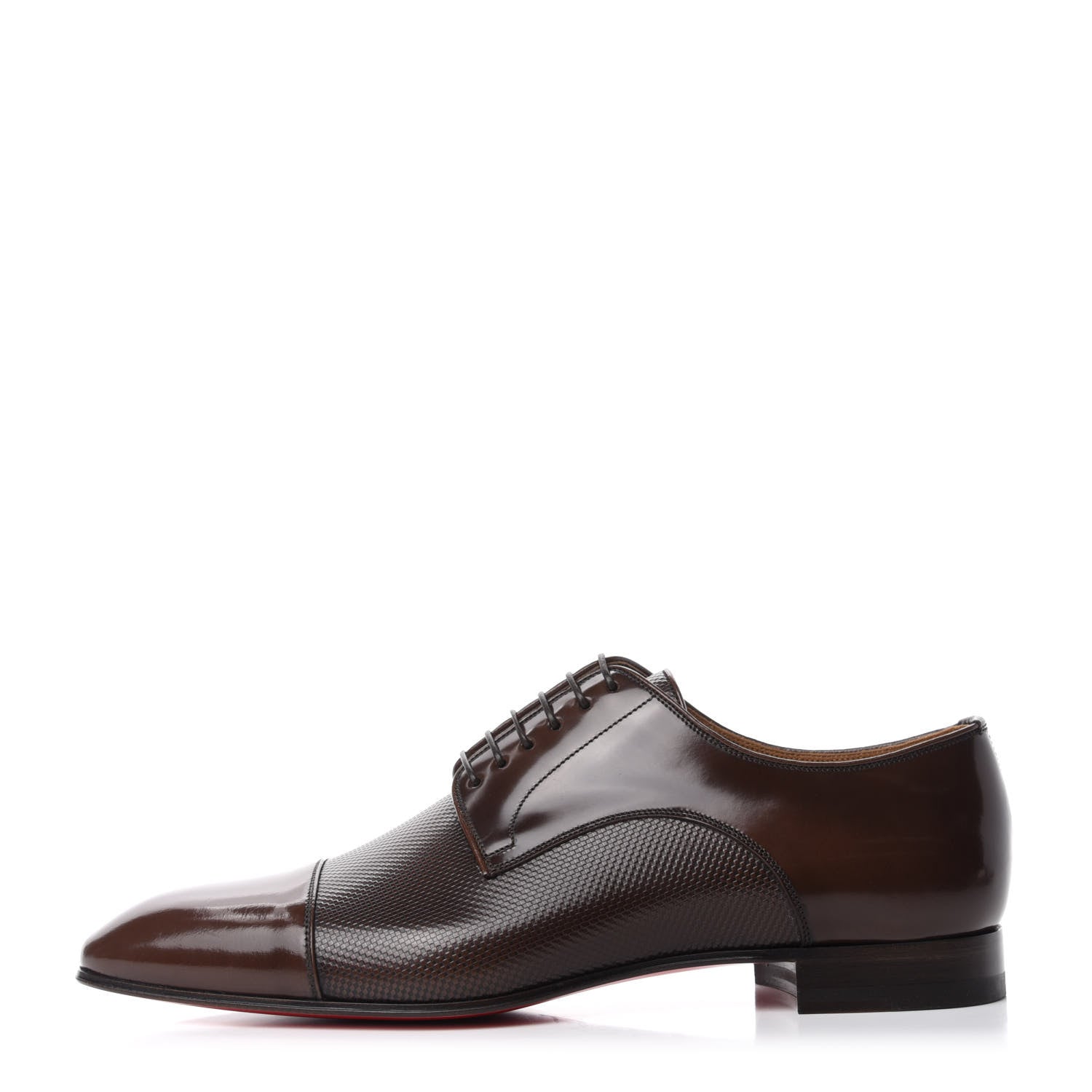 Christian Louboutin Calfskin Shadow Wash Mens Top Daviol Flat 42.5 Havane 1 of 7