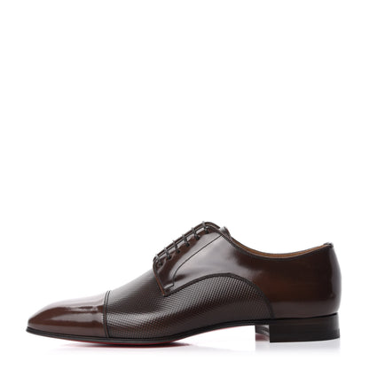 Christian Louboutin Calfskin Shadow Wash Mens Top Daviol Flat 42.5 Havane 1 of 7