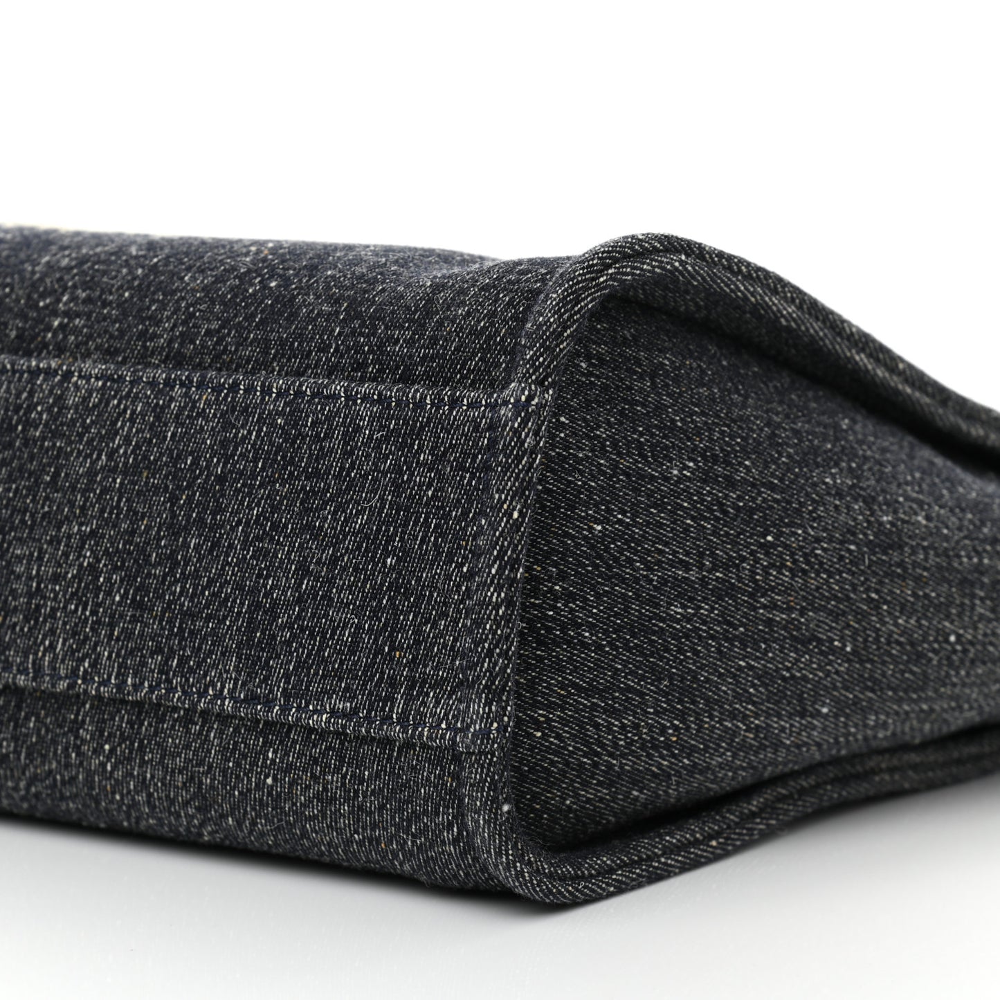 Denim Small Deauville Tote Dark Blue White