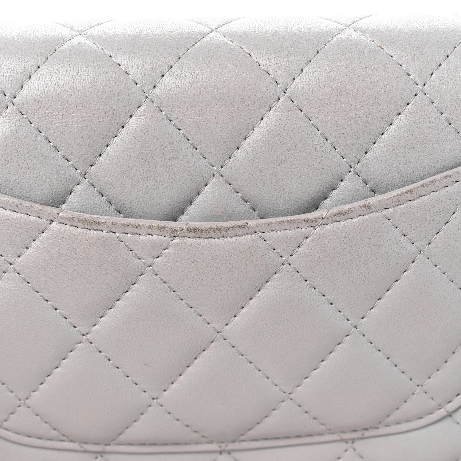 Chanel Lambskin Quilted Wallet On Chain WOC Grey 18 of 19