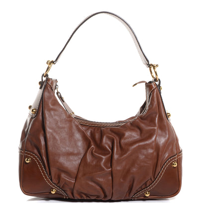 Gucci Leather Medium Jockey Hobo Brown 1 of 7