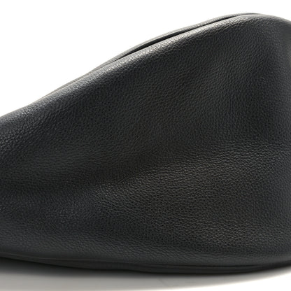 The Row Grained Calfskin Large Slouchy Banana Bag Black 8 of 9