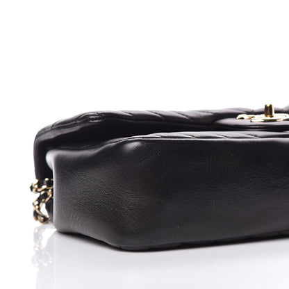 Chanel Calfskin Chevron Medium Single Flap Black 8 of 10