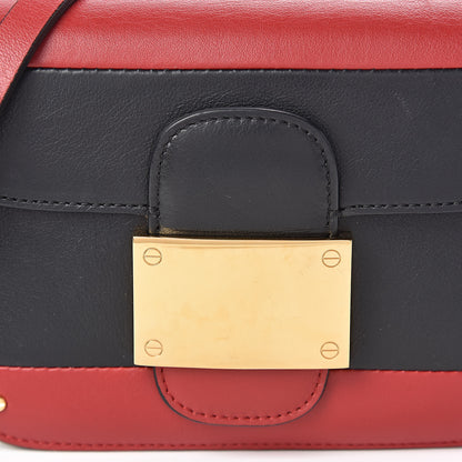 Valentino Garavani Calfskin Mini Rivet Colorblock Shoulder Bag Black Red 11 of 16