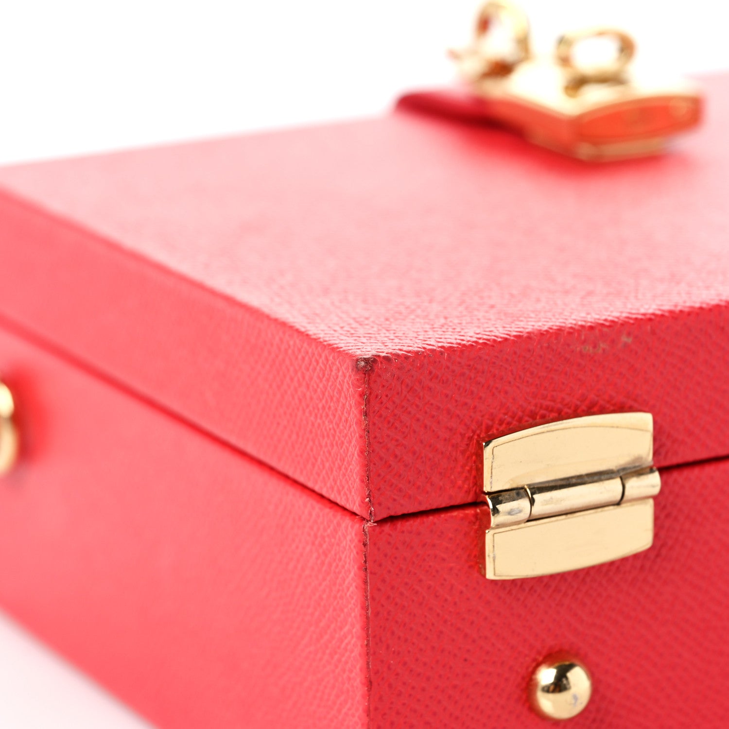 Dolce & Gabbana Calfskin Treasure Box Bag Red 7 of 13