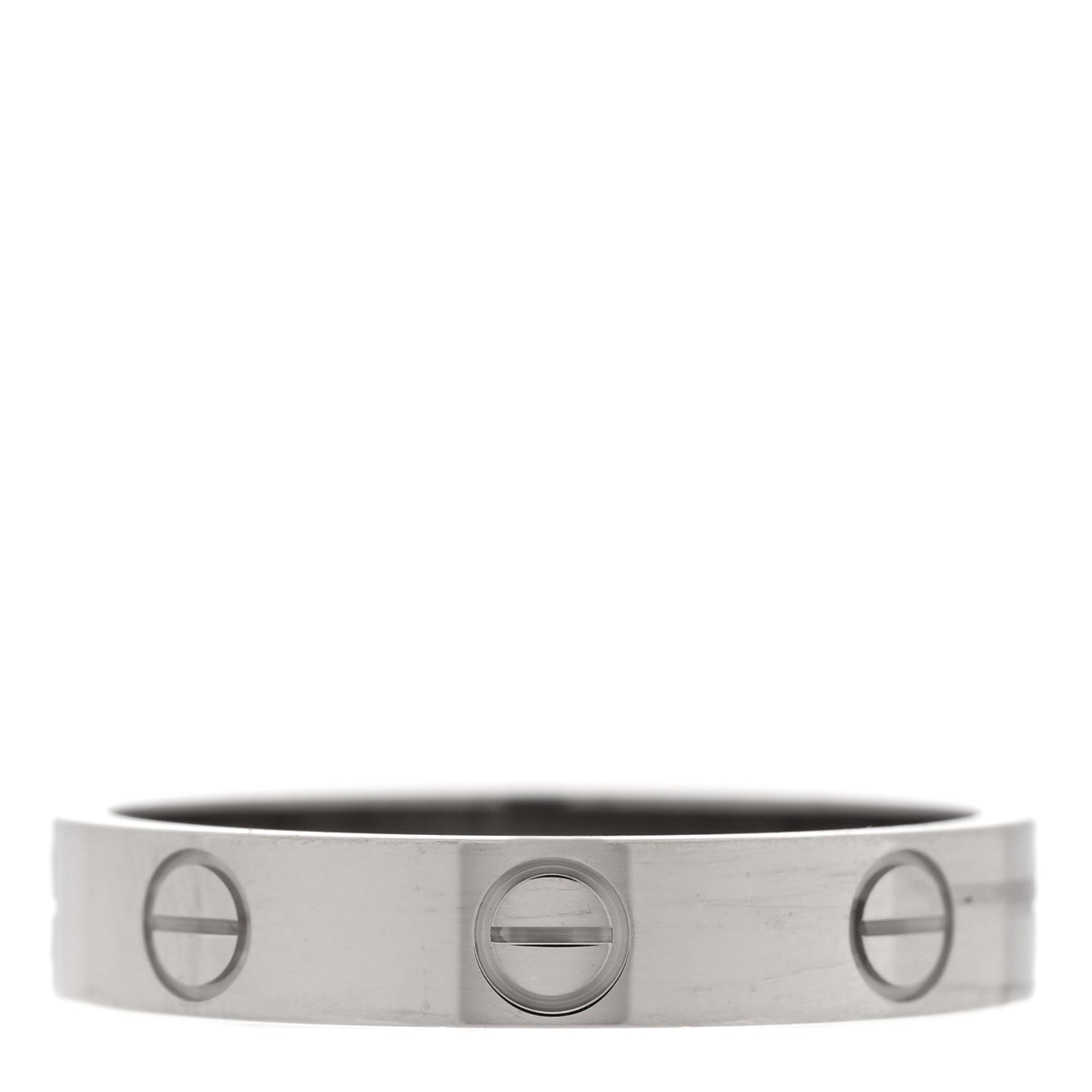 18K White Gold 3.5mm LOVE Wedding Band Ring 53 6.5