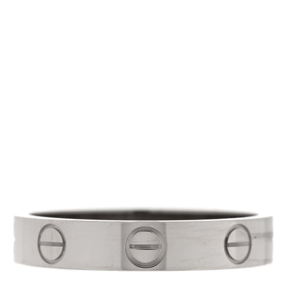 Cartier 18K White Gold 3.5mm LOVE Wedding Band Ring 53 6.5 3 of 4