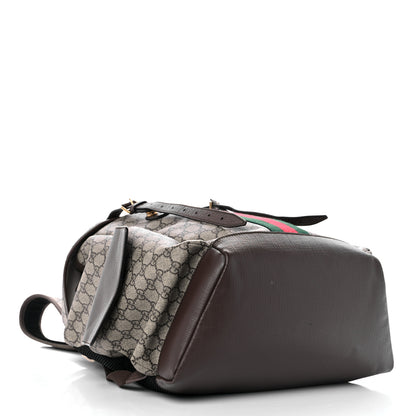 Gucci GG Supreme Monogram Medium Ophidia Double Buckle Backpack Brown 4 of 12