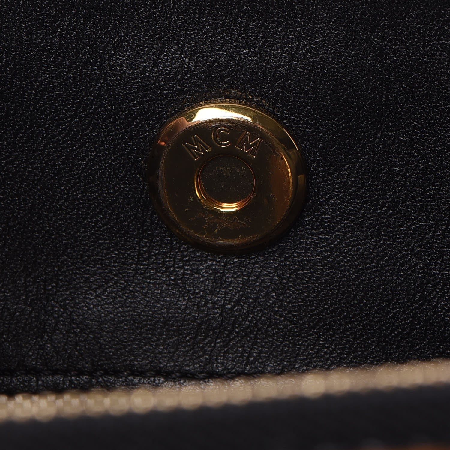 MCM Visetos Small Kathy Double Zip Tote Cognac Black 17 of 20