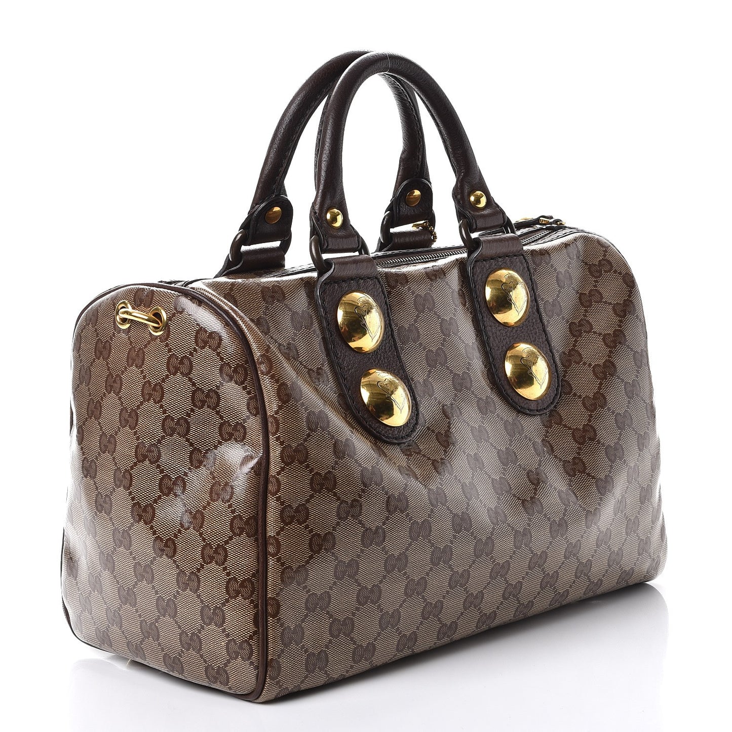 Crystal Monogram Medium Babouska Boston Dark Brown