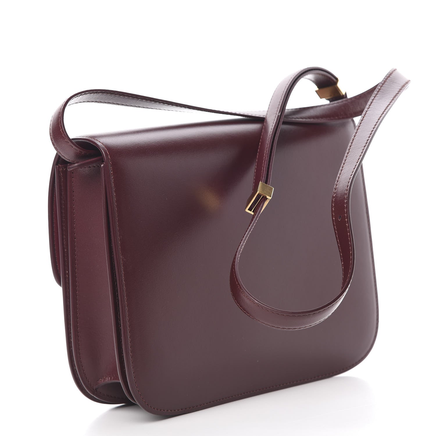 Celine Box Calfskin Medium Classic Box Flap Bag Burgundy 3 of 15