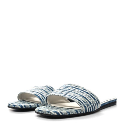 Givenchy Jacquard 4G Logo Mule Slide Sandals 36.5 Denim Blue 3 of 8