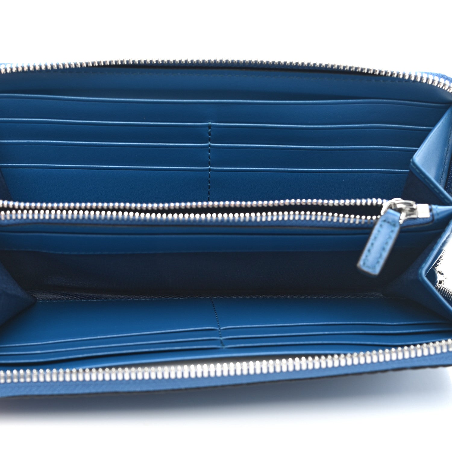 MCM Visetos Large Zip Around Wallet Munich Blue 5 of 8