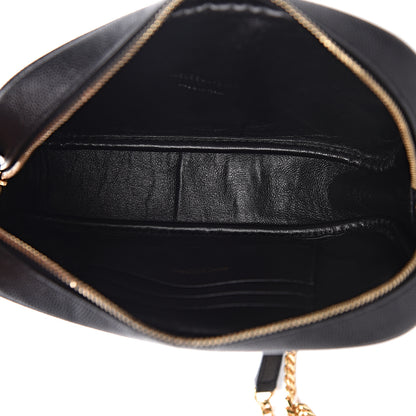 Saint Laurent Grain De Poudre Matelasse Monogram Mini Lou Camera Bag Black 4 of 13