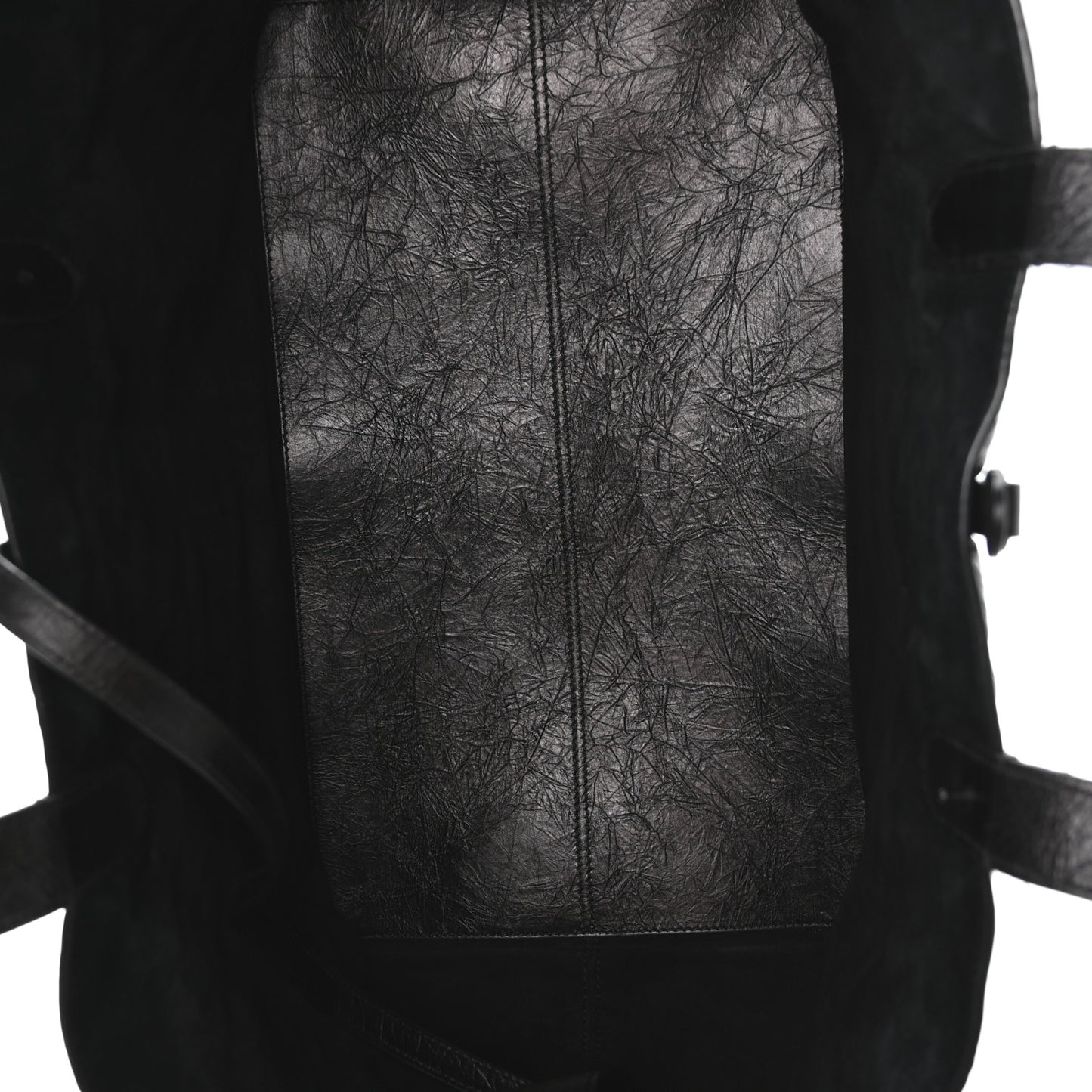 Crinkled Calfskin Macrocannage Large Toujours Black