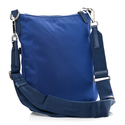Prada Tessuto Nylon Saffiano Flat Messenger Bag Bluette 3 of 15